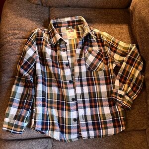 Levi’s Plaid Button Down L/S Shirt, EUC, Size 4/5